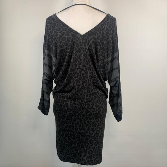 Crimson Ivy Midi Long Sleeve Fitted Leopard Dress - Picture 6 of 13